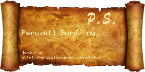 Perczell Surány névjegykártya
